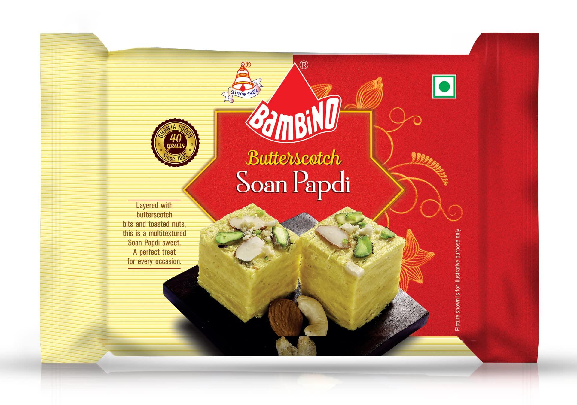 Bambino Bambino Soan Papdi Buttersctoch I Badam Each 200 Gms X Pack of 2 (400 Gms) & Bambino vermicelli Payasam Kheer Mix Each 180 Gms X Pack of 2 (360 Gms)