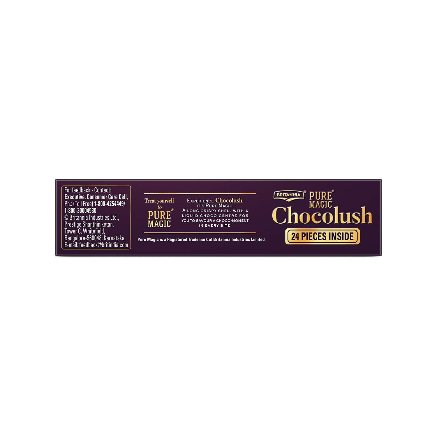 Britannia Britannia Pure Magic Chocolush, 300g, with extra crunchy biscuit and gooey choco-filling, Pack of 2