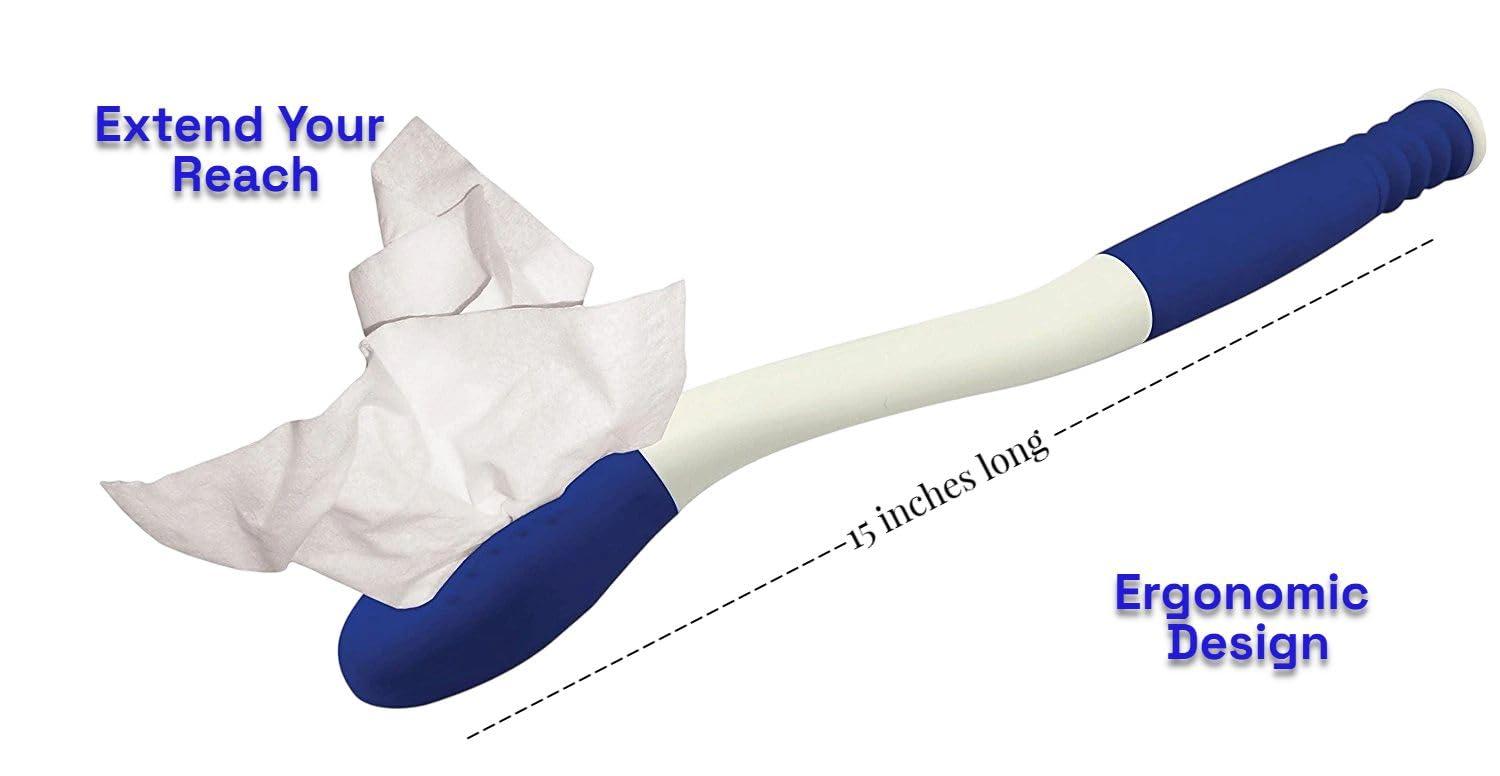 BodyHealt BodyHealt Toilet Aid & Wipe Aid - Toilet Aids Tools, Long Reach Comfort Wipe. Bottom Buddy Toilet Wiping Aid - Ideal Daily Living Self Assist Toileting Aid for Disabled - Wipe Extender(Color May Vary)