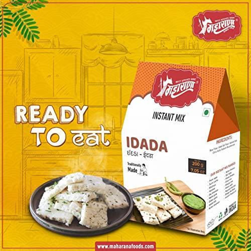 MAHARANA Maharana Gujrati Khatta idada- Made with Softest and Spongiest White Steamed Dhokla Or Idada Taste of Spicy & Tangy Snacks Hot Along with Green Chutney Escorted by As Breakfast. (10)