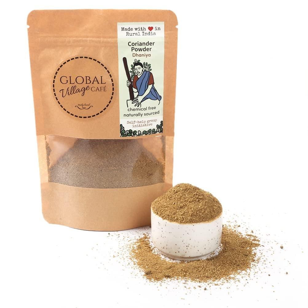 GLOBAL VILLAGE CAFE GLOBAL VILLAGE CAFE Dhaniya Powder/Coriander Powder - 100gm, Pack of 4