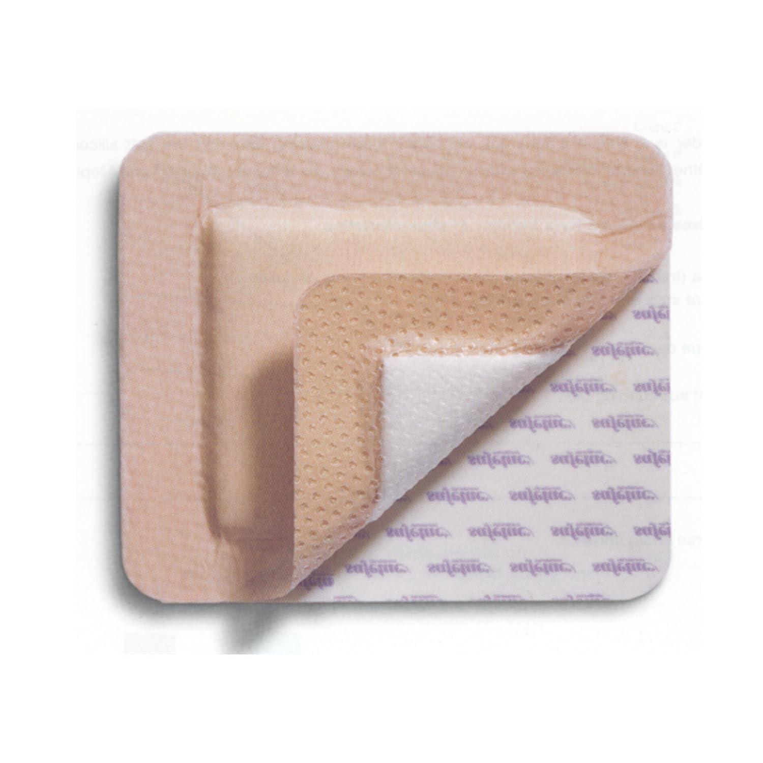 Generic Ag Antimicrobial Soft Silicone Foam Dressing 12.5cm x 12.5cm Soft and Conformable