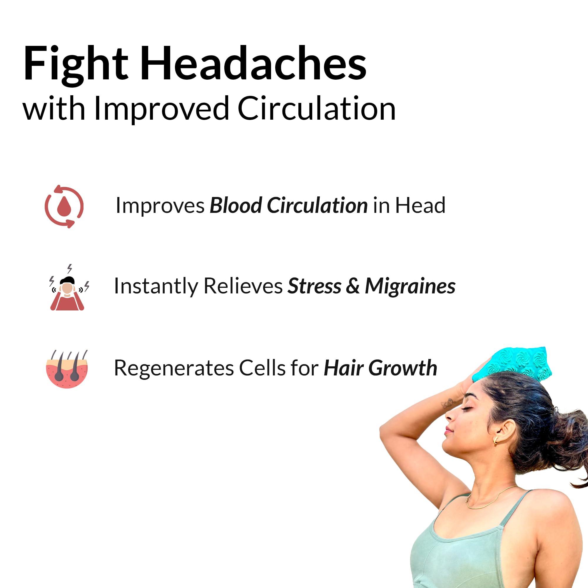 Core Asana Core Asana Manual Scalp Massager for Hair Growth | 630 Rigid Spikes to Promote Blood Flow | Activates Hair Follicles, Helps in Hair Thickening | For Men and Women (Black)