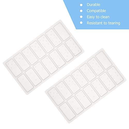 HEALLILY 2pcs Silicone Domino Game Molds DIY Silicone Molds Crystal Epoxy Mold with Foil