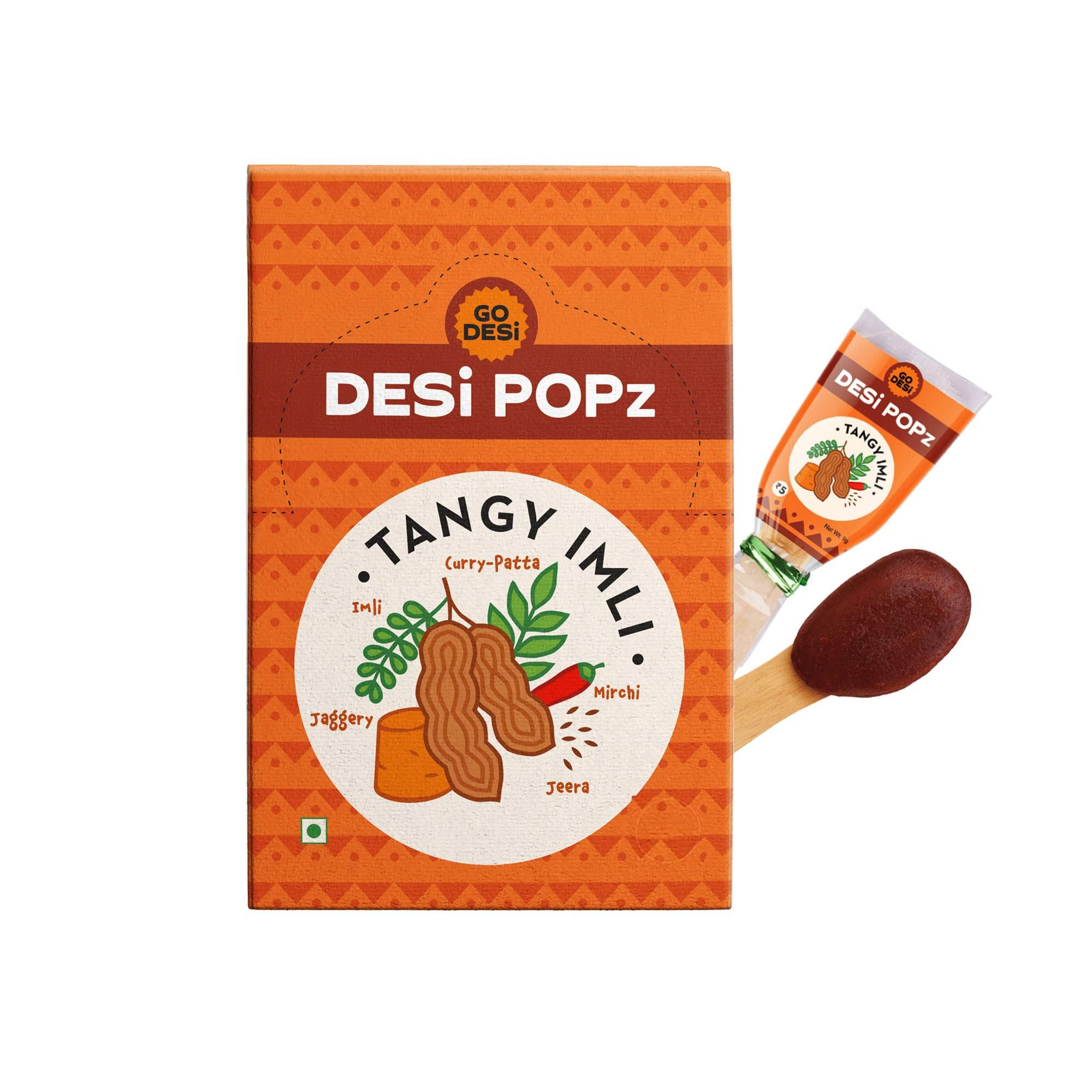 GO DESi GO DESi POPz Candy Combo - Imli Pop (40 Pieces) & Kaccha Aam (40 Pieces)