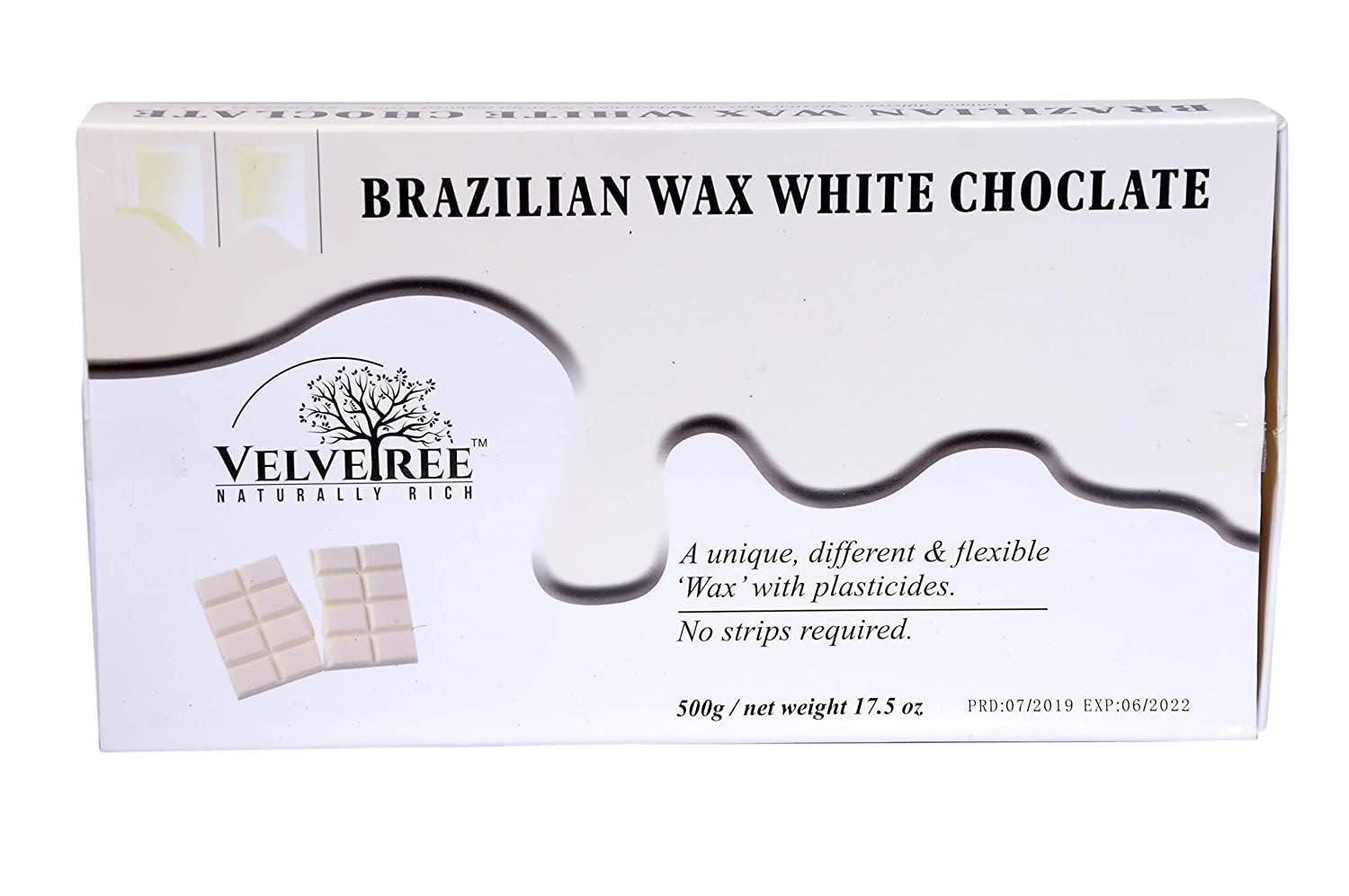 Velvetree Velvetree Brazilian Wax White Chocolate hair removal wax for Body 500gm | No strips Peel off Formula