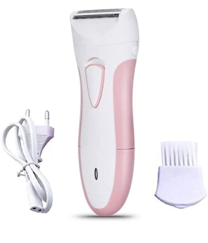 Razor Painless Electric Razor for Women, 2 in 1 Womens Shaver for Pubic Hair Wet & Dry Bikini Trimmer for Legs Underarms and Bikini Line Painless Lady Hair Removal with Comb Attachment (Pink) pack of 1