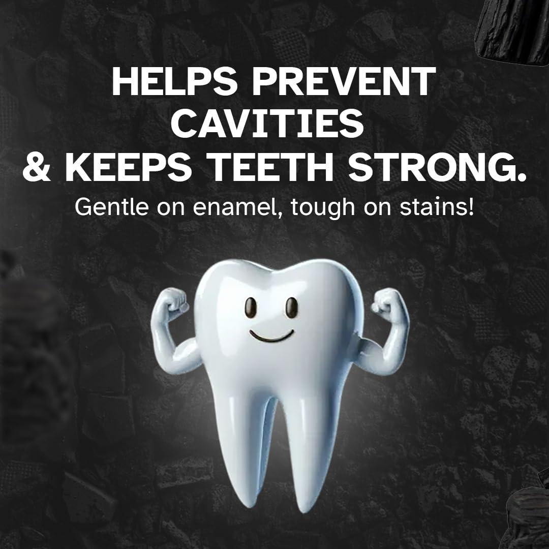 STIM STIM Charcoal Toothpaste For Natural Whitening (80g) Pack of 3