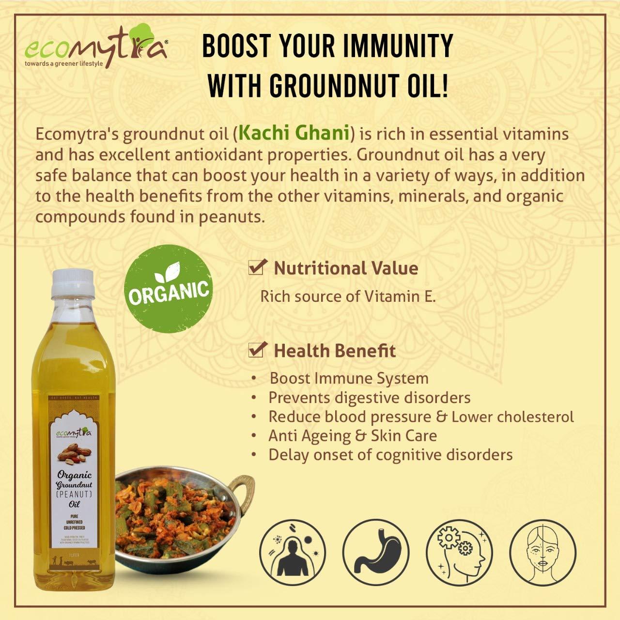 ecomytra Ecomytra Organic Groundnut Oil 5 LTR
