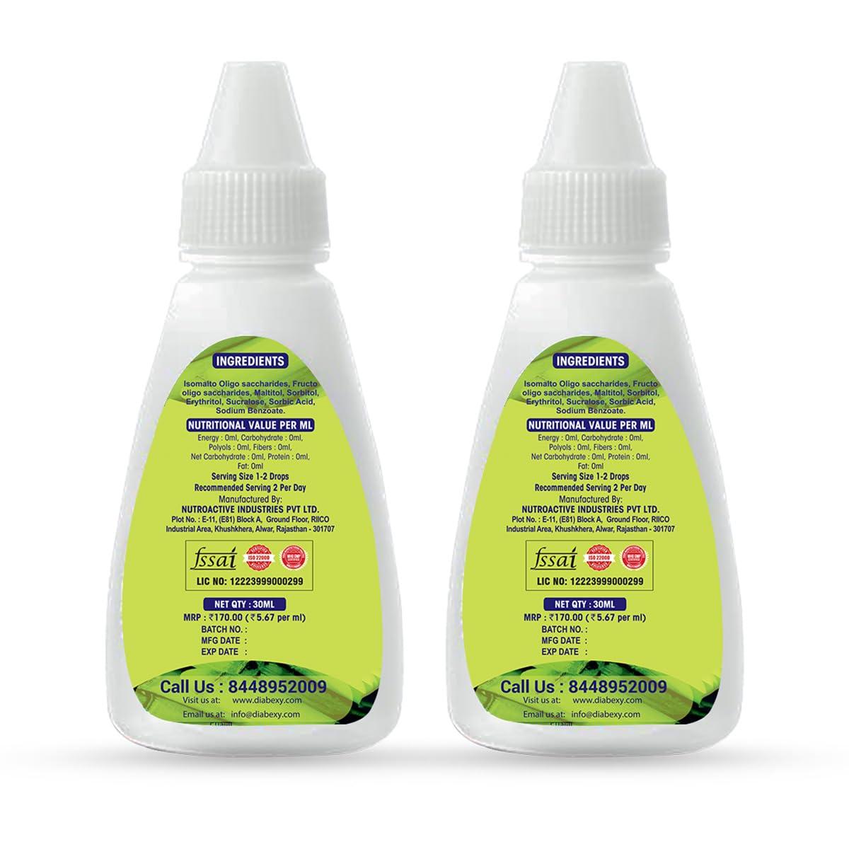 diabexy Diabexy Sugarfree Drops | Sugar -Free Liquid Sweetener-30ml (Pack of 2)