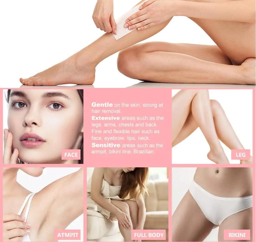 CUVLY CUVLY Men Waxing Hair Removal Wax, Waxing Kit, Hair Removal Body Wax - (Pack of Aloe Vera Wax 600 G + 600 G + 35 Waxing Strips + Knife)