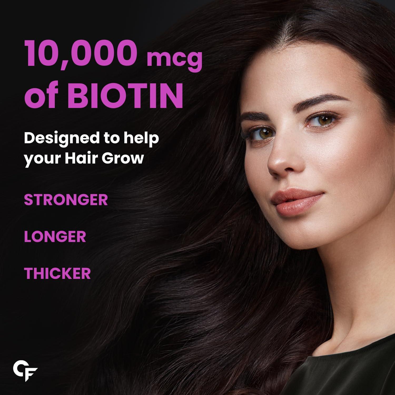 Carbamide Forte Carbamide Forte Biotin 10000mcg | Biotin Tablets for Hair Growth | Biotin Supplement for hair, skin, and nails | Hair Vitamins for Men & Women | 120 Tablets