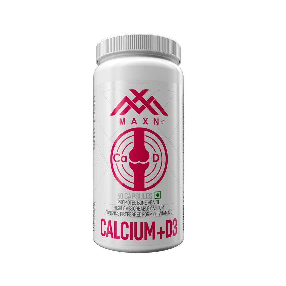 MAXN MAXN Calcium Magnesium and Zinc Capsule with Vitamin D3 Supplement - Helps to Support Bone and Joint Health (60 Capsules)