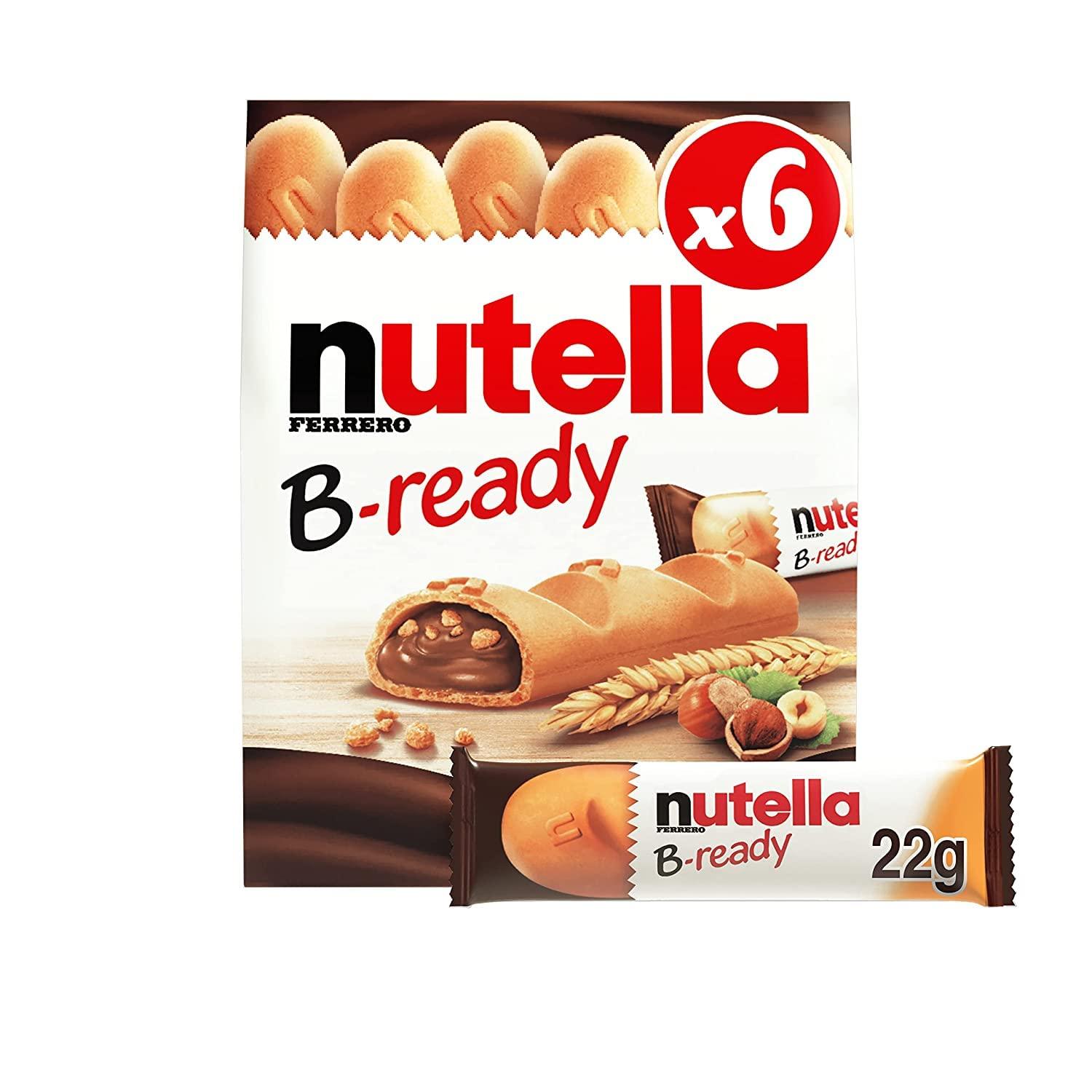 Nutella Nutella B-Ready Wafer - Hazelnut - 6 X 22 Gm
