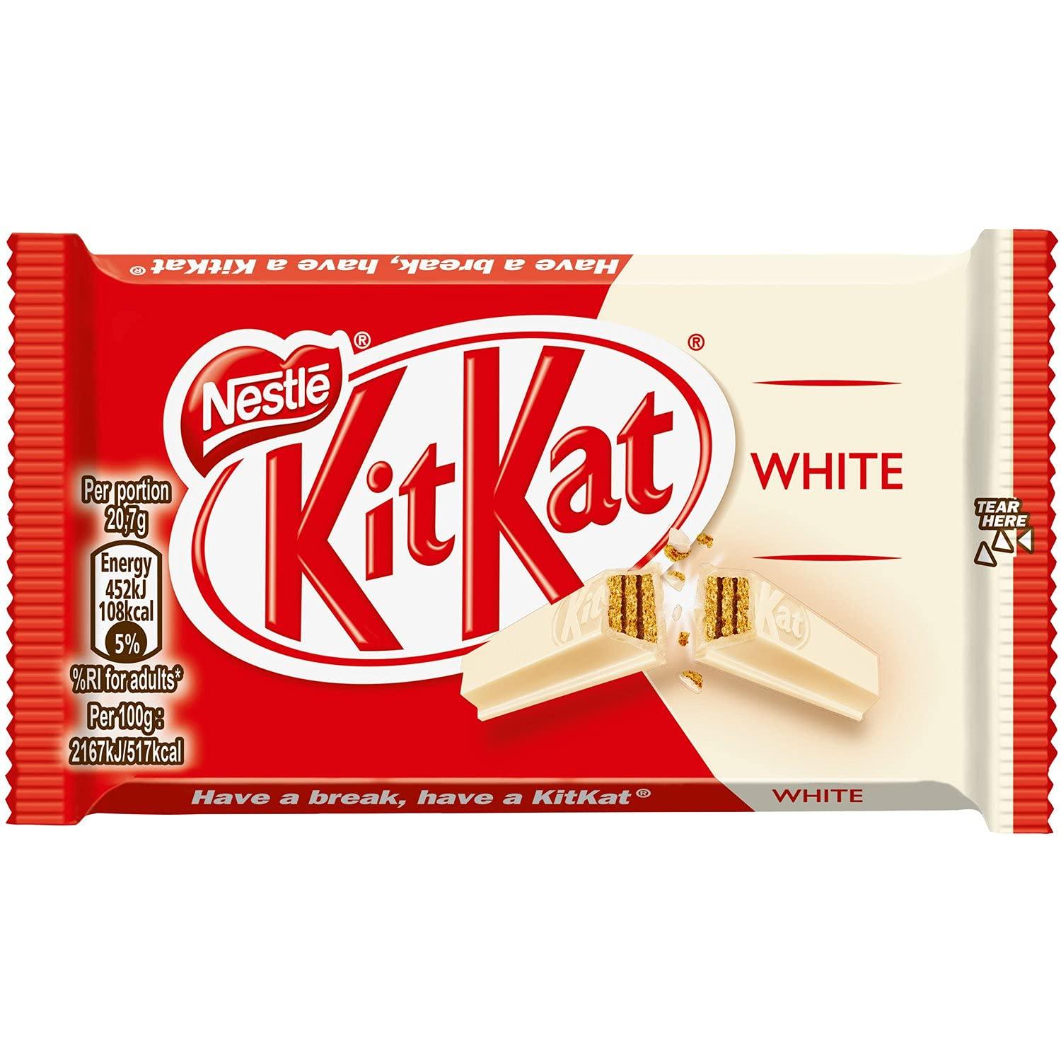 Nestle Nestl Kitkat White Chocolate, 4 X 41.5 G - 166 Gm