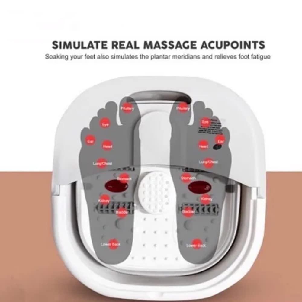 KIYO KIYO Electric Foldable Foot Spa Tub with Automatic Water Heater Massager