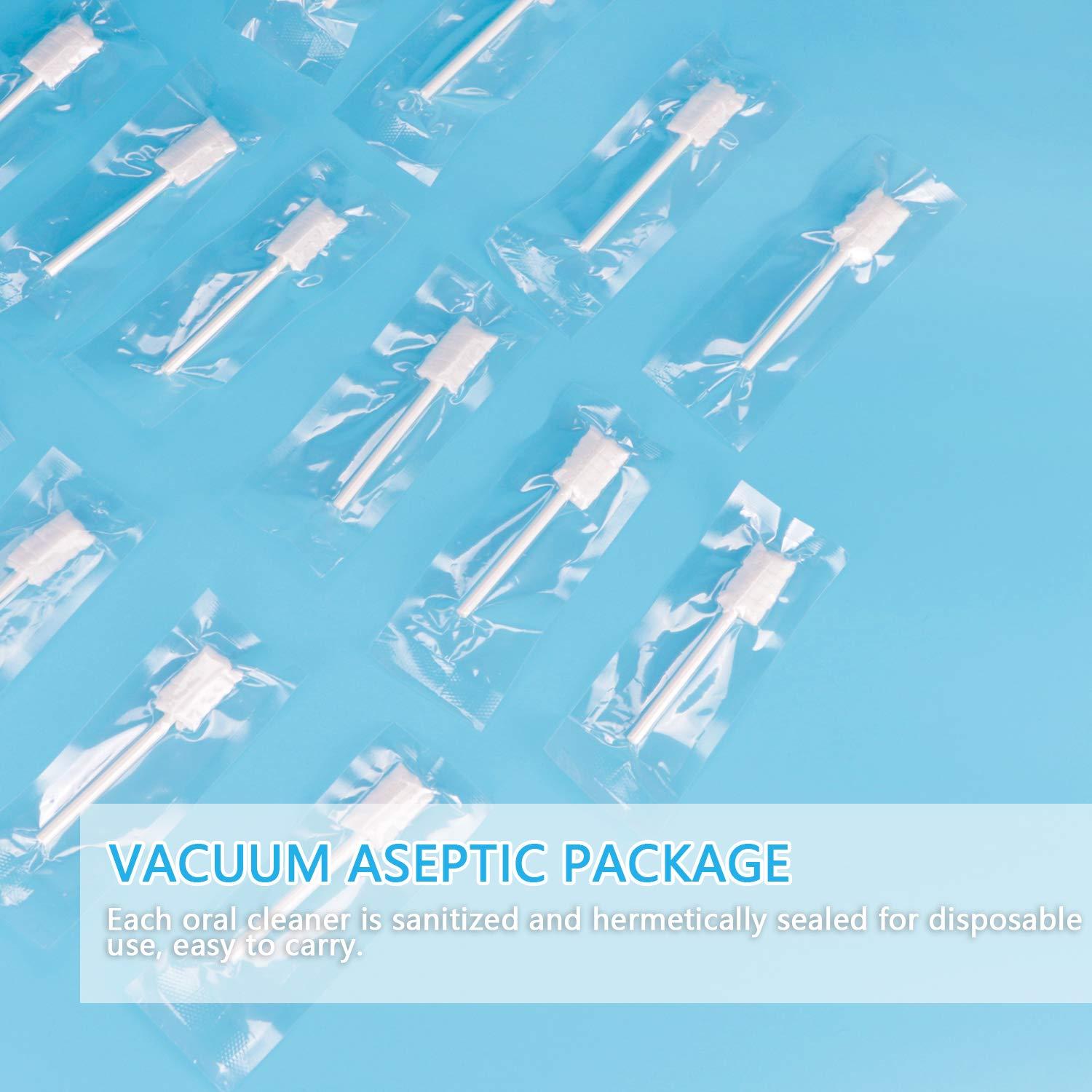 EASICUTI Baby Toothbrush, Baby Tongue Cleaner, 40Pcs Disposable Infant Toothbrush Clean Baby Mouth, Gauze Toothbrush Infant Oral Cleaning Stick Dental Care for 0-36 Month Baby + Free 1Pcs Finger Toothbrush