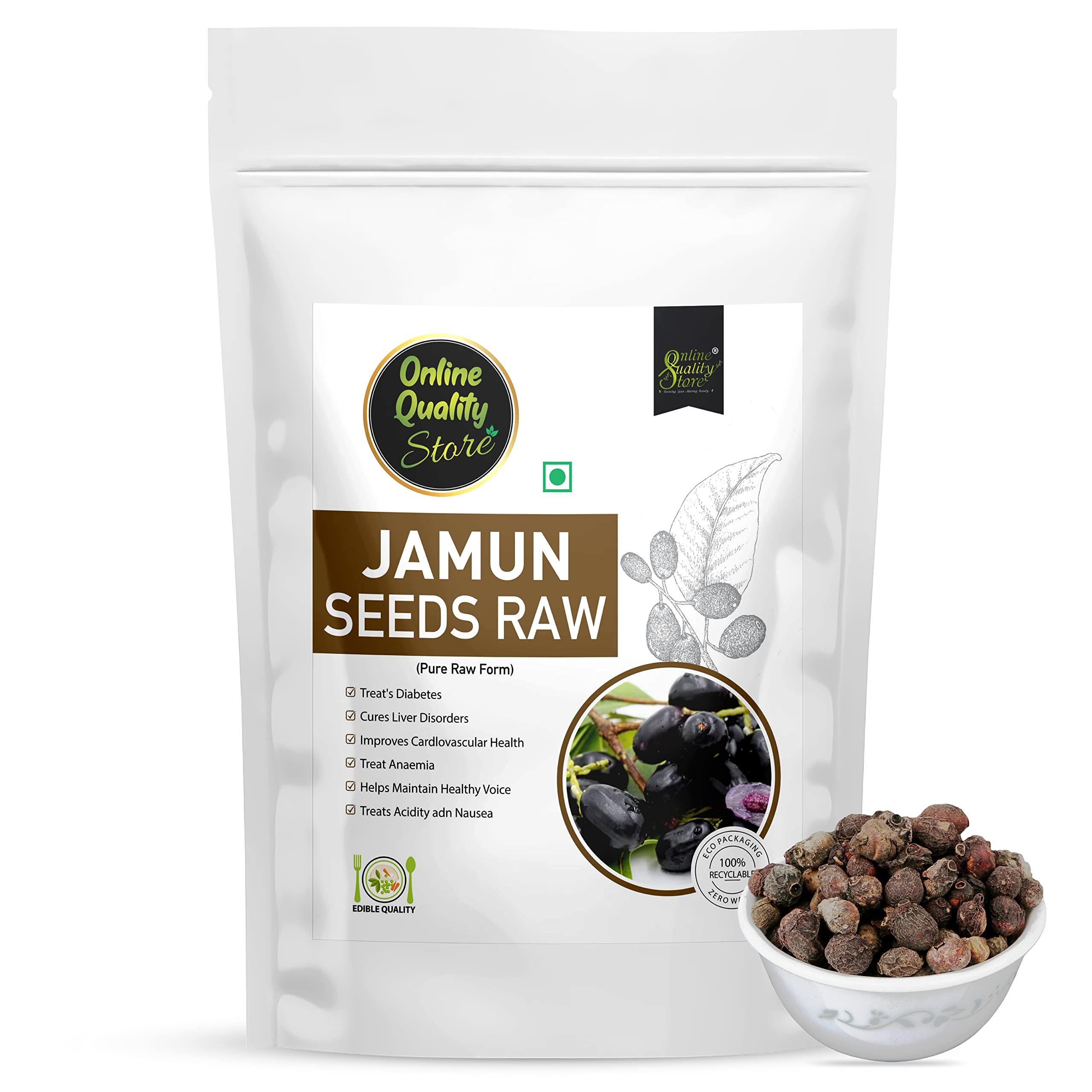 Online Quality Store Online Quality Store Raw Jamun Seed 100gm| Elderberry seeds| Eugenia Jambolana Seeds | Black Berry Seeds| Supports Sugar Control | Helps in Detoxification | Act as Blood Purifier