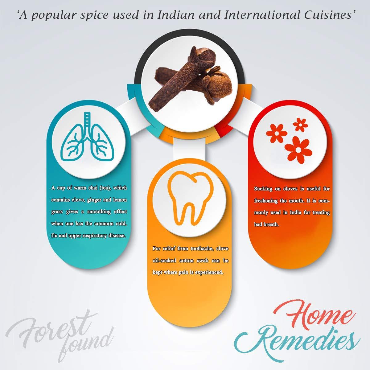 FOREST FOUND Forest Found Whole Cloves Spices ,Kerala Origin | Lavang, Laung, Laving, Grambu (250 Gram)