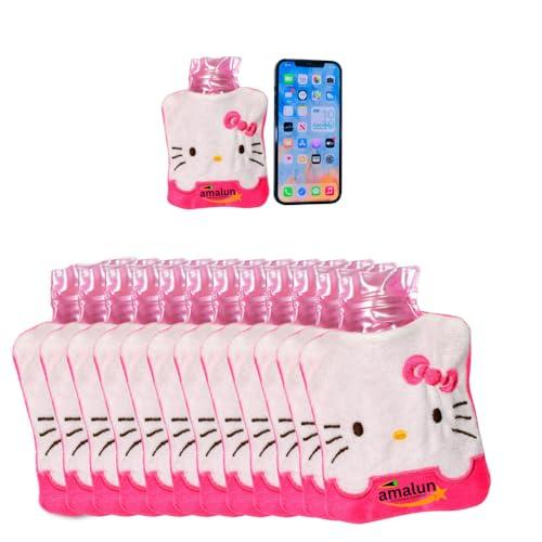 amalun Amalun Totoro Cartoon Small Hot Water Bag with Cover for Pain Relief (Pink)