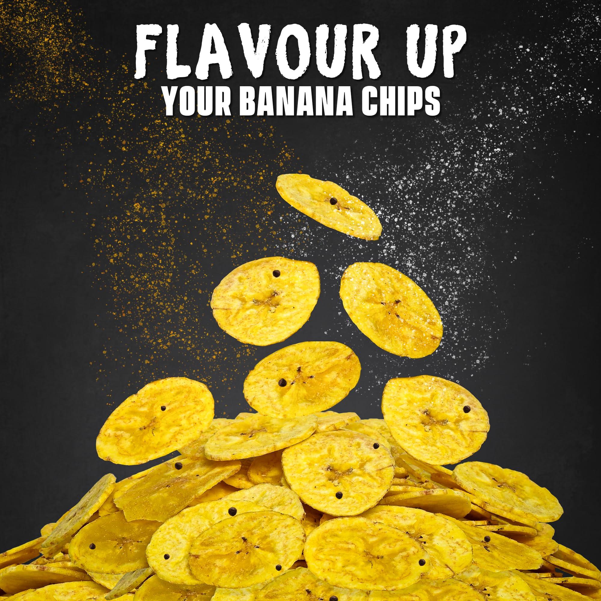 Beyond Snáck Beyond Snack Kerala Banana Chips Thin Cruchy Crispy Snacks Salt and Pepper Flavour 300g (100g*3) - Family Pack