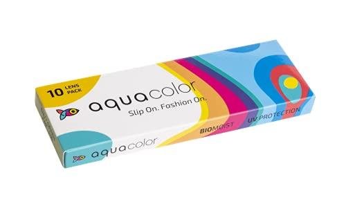 AQUALENS CONTACT LENSES AQUALENS CONTACT LENSES Aquacolor Daily Disposable Soft Colored Contact Lenses Zero Power with UV Protection - Dusky Brown - (10 Lens/Box) - Plano