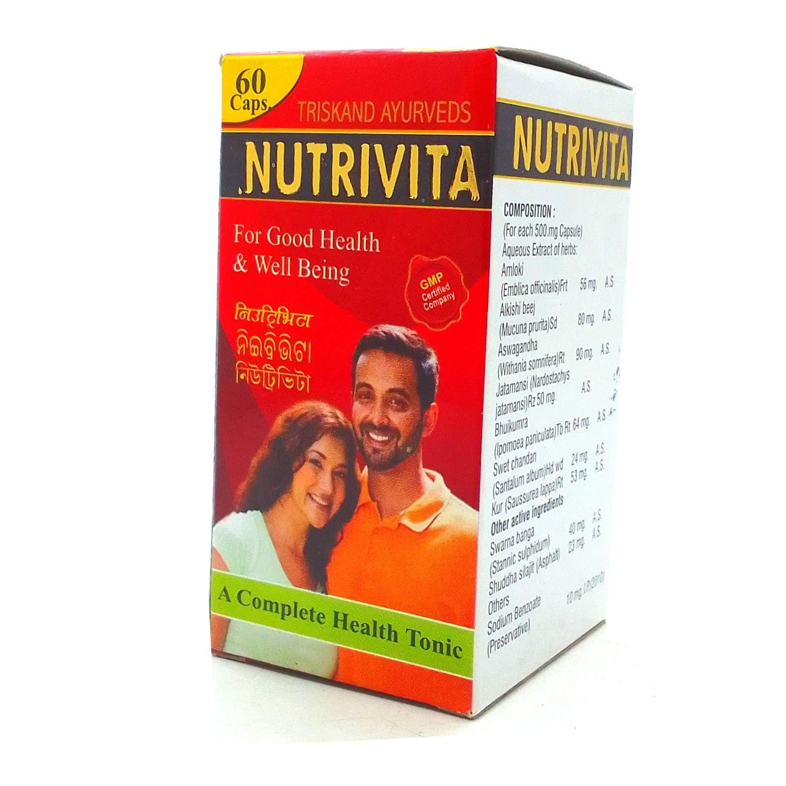 HERBSHD Ayurvedic Nutrivita Capsule | Well Being | Genaral health | 60capsule