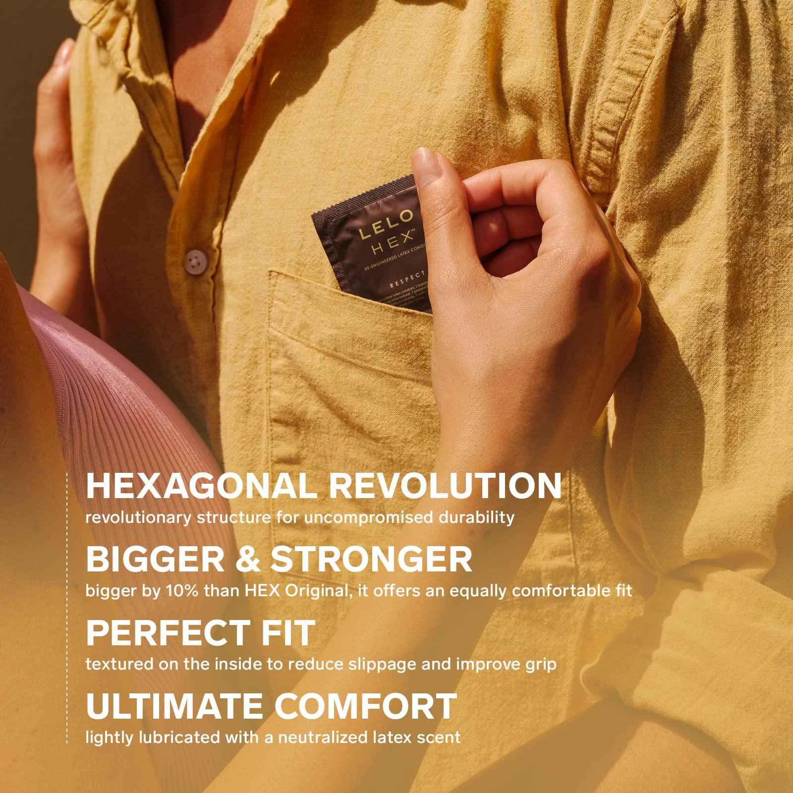 Lelo Lelo - Hex Respect Re-Engineered Latex Condoms Xl 12 Pack 178550