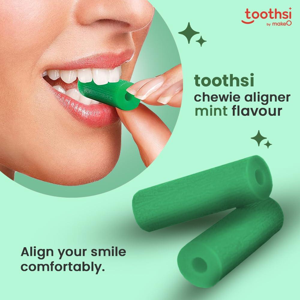 Toothsi Toothsi Chewie Aligner | Mint Flavored Aligner Tray Seaters | 2cm | Chewie for Aligners | Styrene Copolymer Material - Soft Plastic | Soft & Reusable Aligner Chewies | Safe, Hygienic & Easy to Use