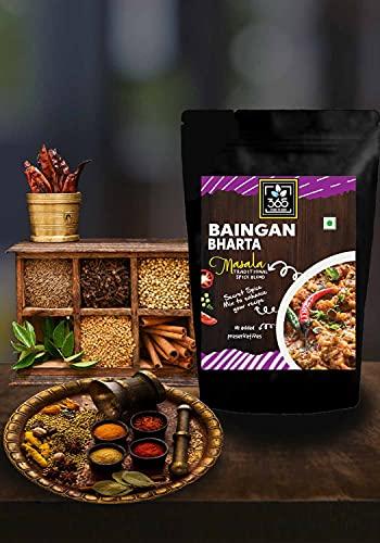 365 STORE TO DOOR 365 STORE TO DOOR Indian Spice - Baigan Bharta Masala, 250 gm | Homemade Powdered | for Healthy Cooking | Ready to use | All Seasonings Spices | Pure & Hygiene | Spice Mix – Pack of 1