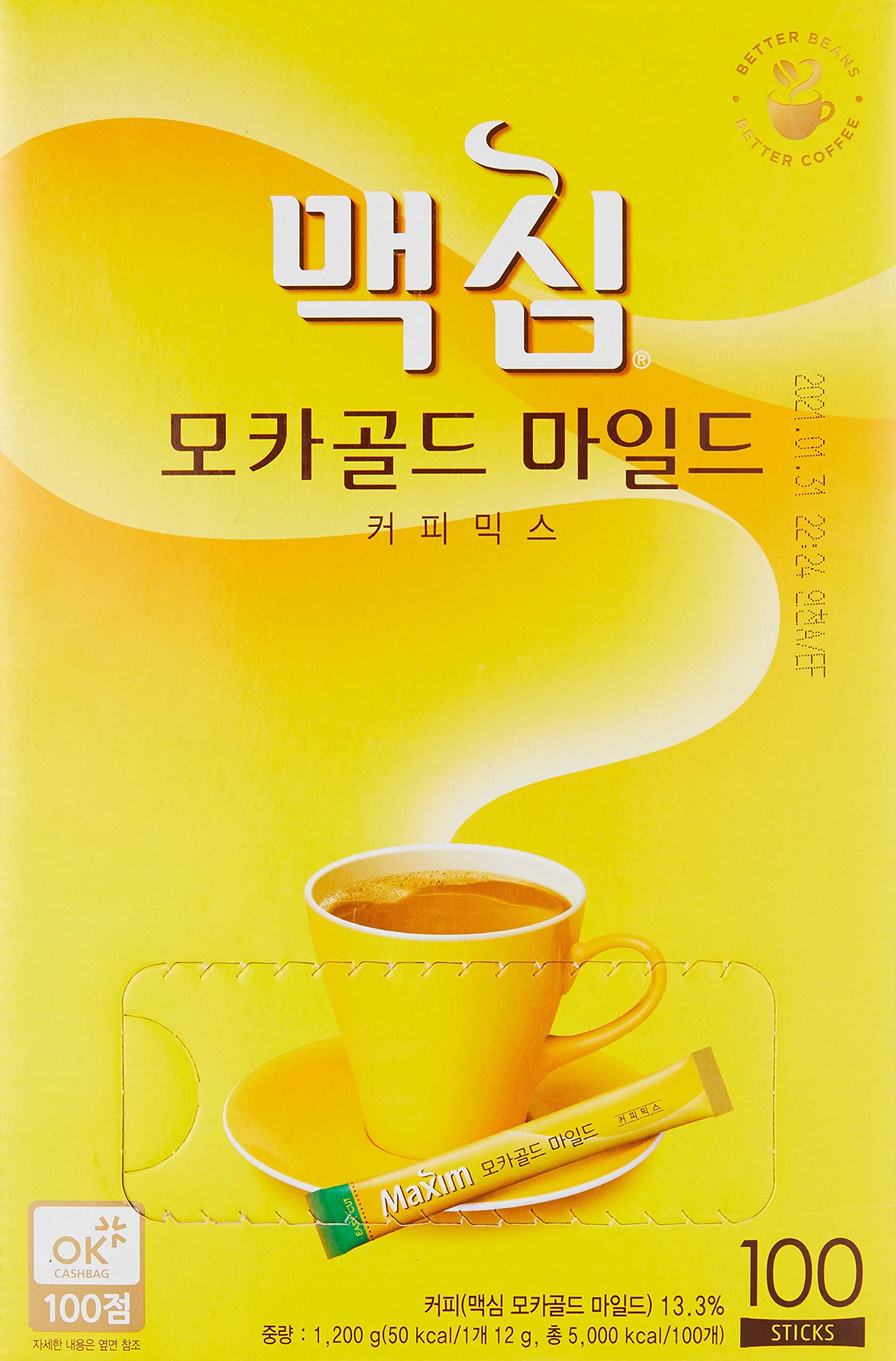 Maxim Mocha Gold Maxim Mocha Gold Mild Coffee Carton Mix(100 Sticks),1200 Grams