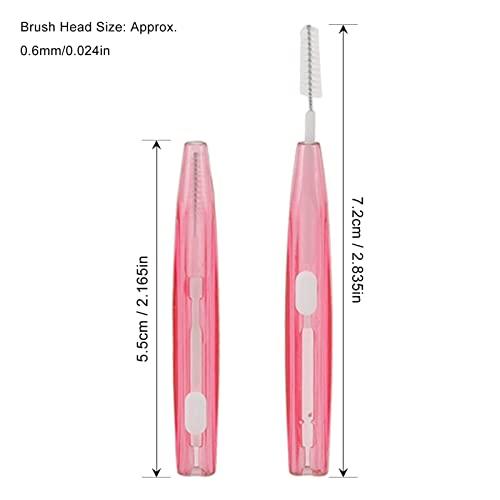 FAYY Interdental Brush, 60Pcs Braces Cleaner for Orthodontic Care for Children (Pink)