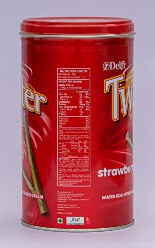 Delfi Delfi Twister Strawberry Wafer Rolls- (Net Quantity 320g)