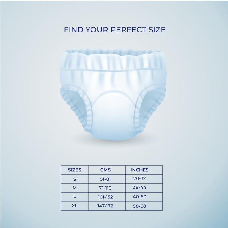 MediSuperDry MediSuperDry Adult Diaper Pants, Unisex -Medium (M) Size, Adult Pull-Ups, High Absorbency, Leak Proof, Overnight Protection, Elastic Waist Size (71-110 Cm | 28-44 Inches), 30 Pieces, Pack Of 3