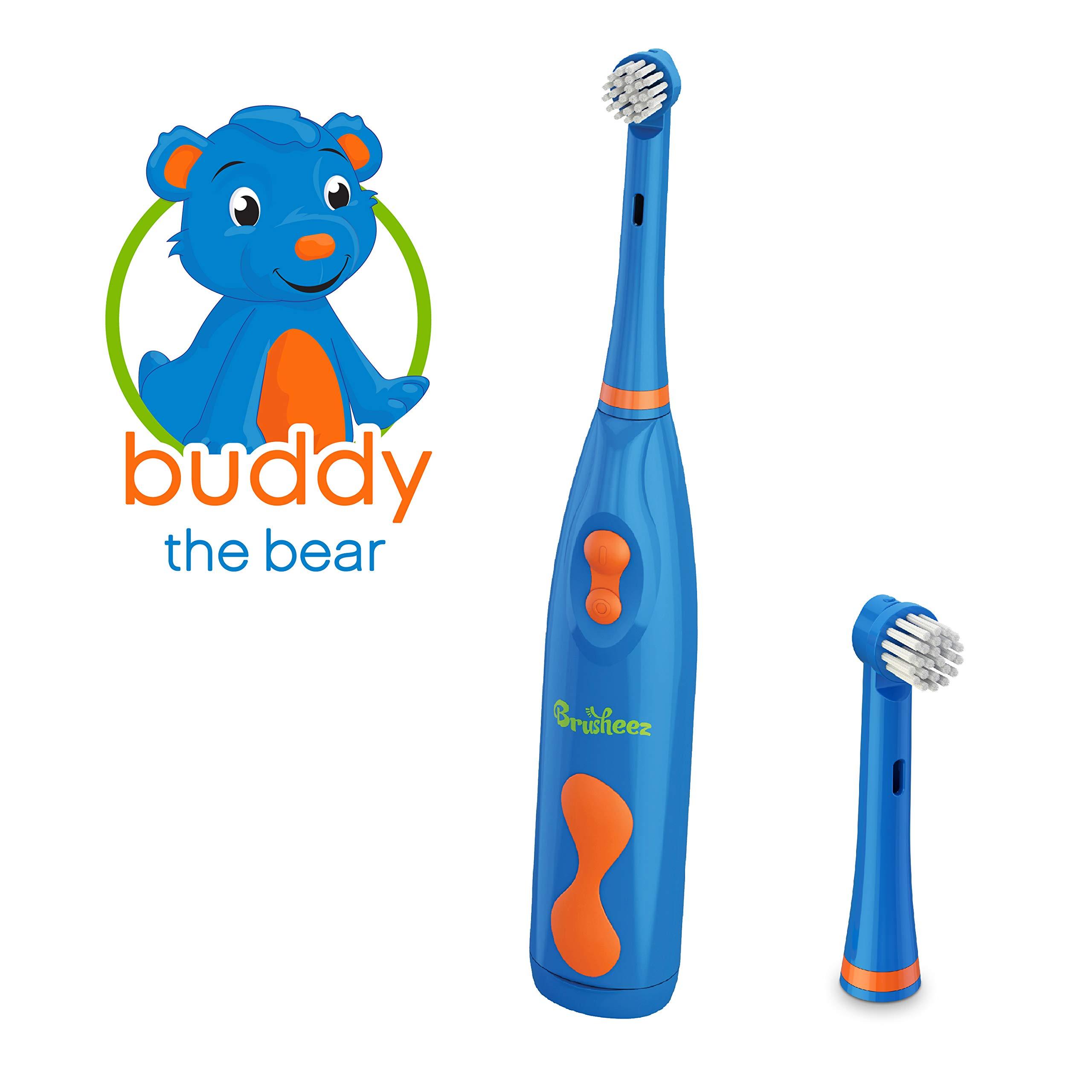 Brusheez Brusheez Electronic Toothbrush Replacement Brush Heads (Buddy the Bear)-2 Pack