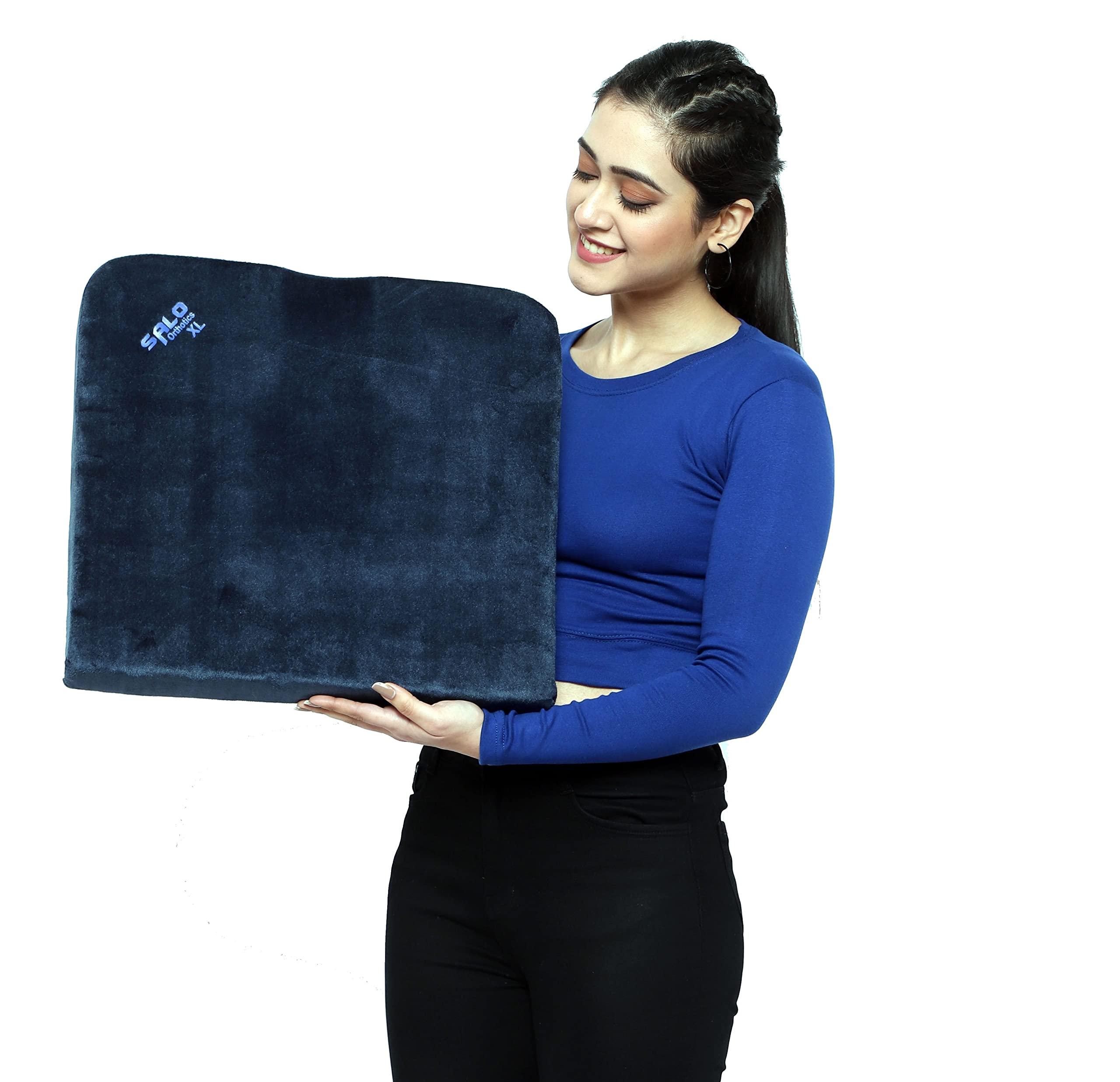 SALO ORTHOTICS SALO ORTHOTICS Donut Seat Pillow (with Covered Hole) - Useful in Maternity, Piles, Fistula, Tailbone Pain, Postpartum and Hemmorhoids (for Bodyweight Upto 125Kg Weight) | Size - XL, Color-Blue