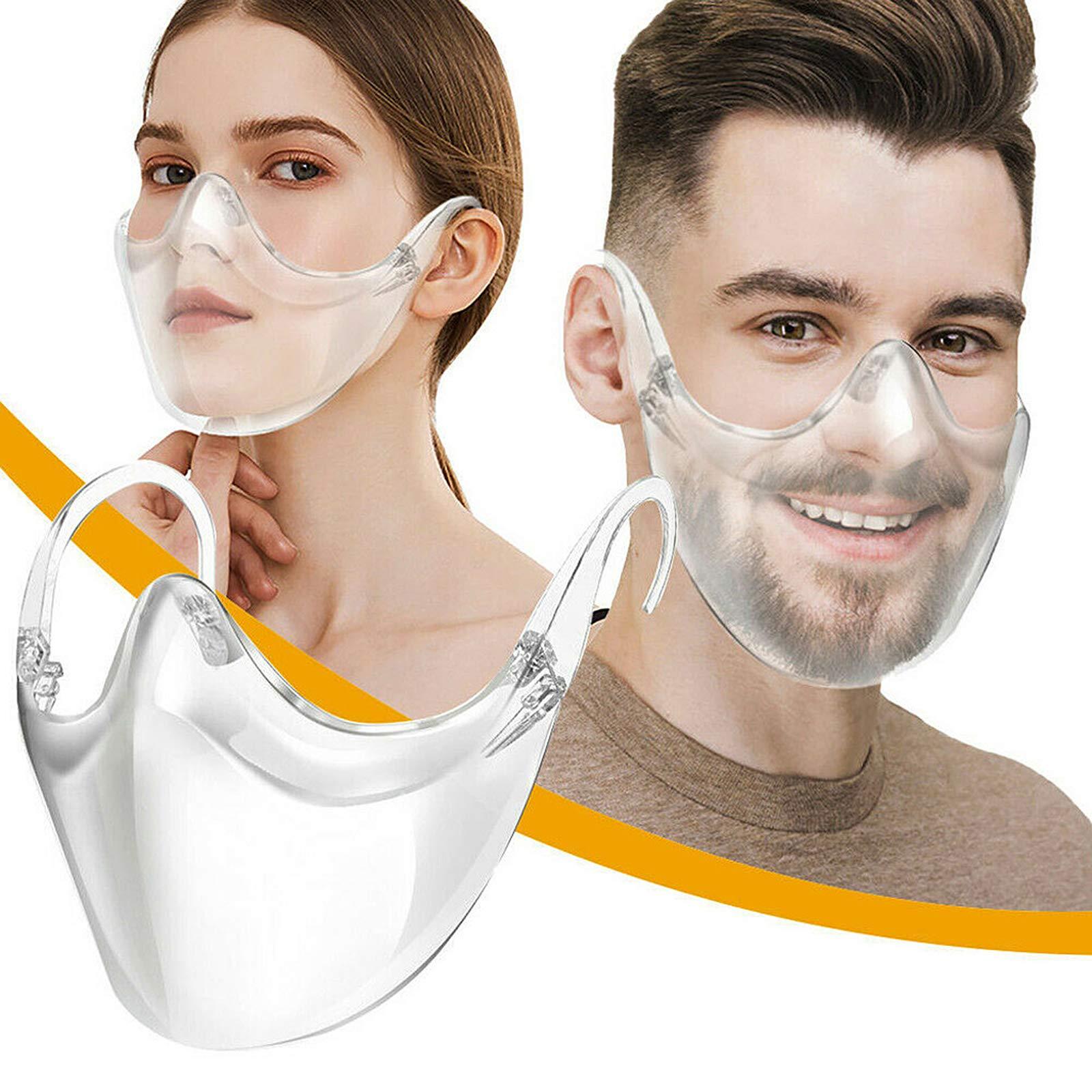 myaddiction MYADDICTION 3PCS Adult Durable Mask Face Shield Combine Plastic Reusable Clear Face Mask Clothing, Shoes & Accessories | Costumes, Reenactment, Theater | Accessories | Masks & Eye Masks
