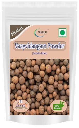 YAMKAY Yamkay Herbal Vaayvidangam | Vidanga | Vaviding Baividang | Embelica Ribes Powder | (500 GM)
