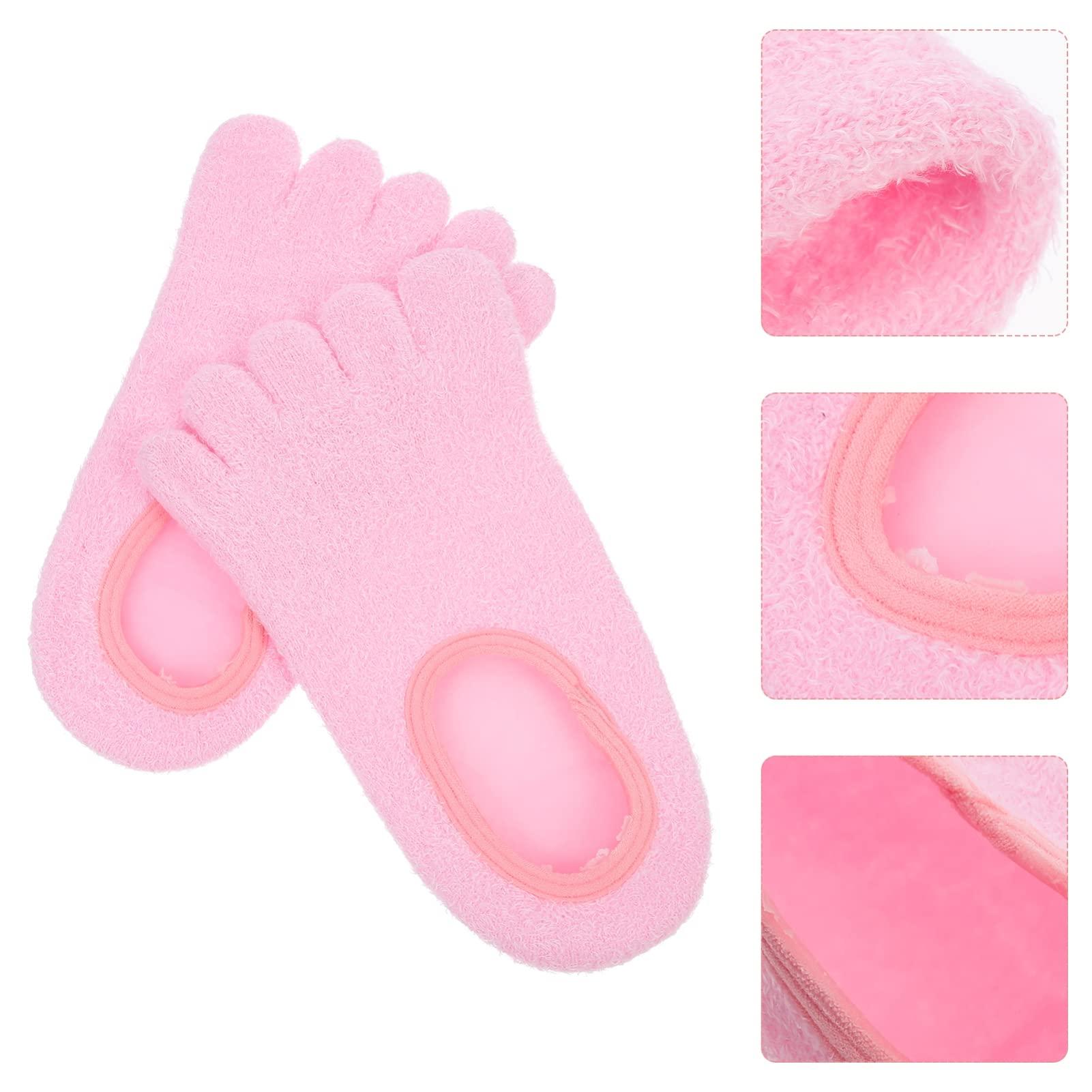 FOMIYES FOMIYES 5 Toe Moisturizing Gel Socks Soft Moisturizer Sock Lotion Spa Pedicure Socks for Healing Dry Cracked Heels Dry Feet Calluses Cuticles Rough Skin Dead Skin