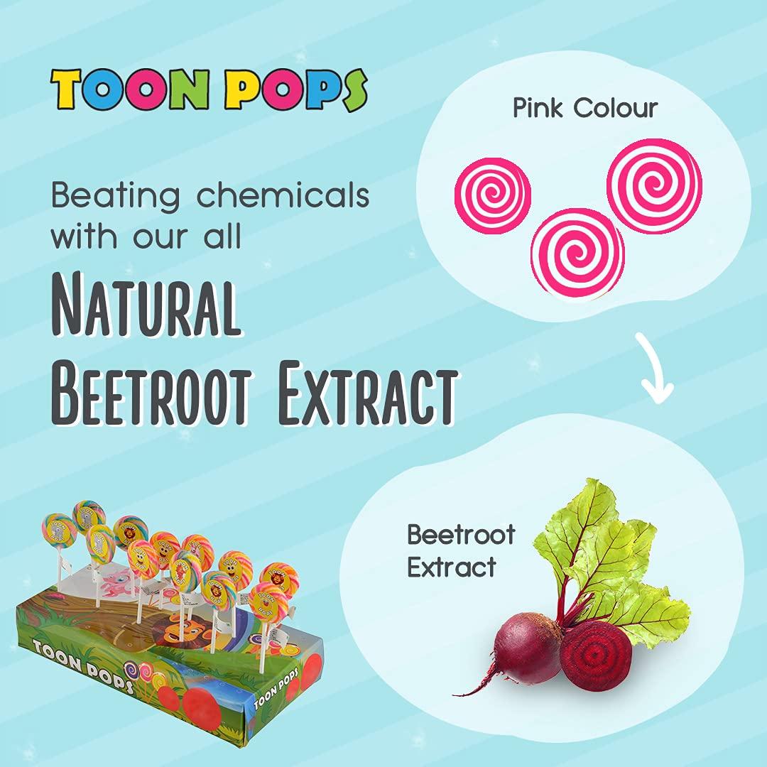 TOON POPS Toonpops Assorted Fruit Swirl Lollipops (12 pcs) + Orileys Strawberry Orange Slice Candy (75g)