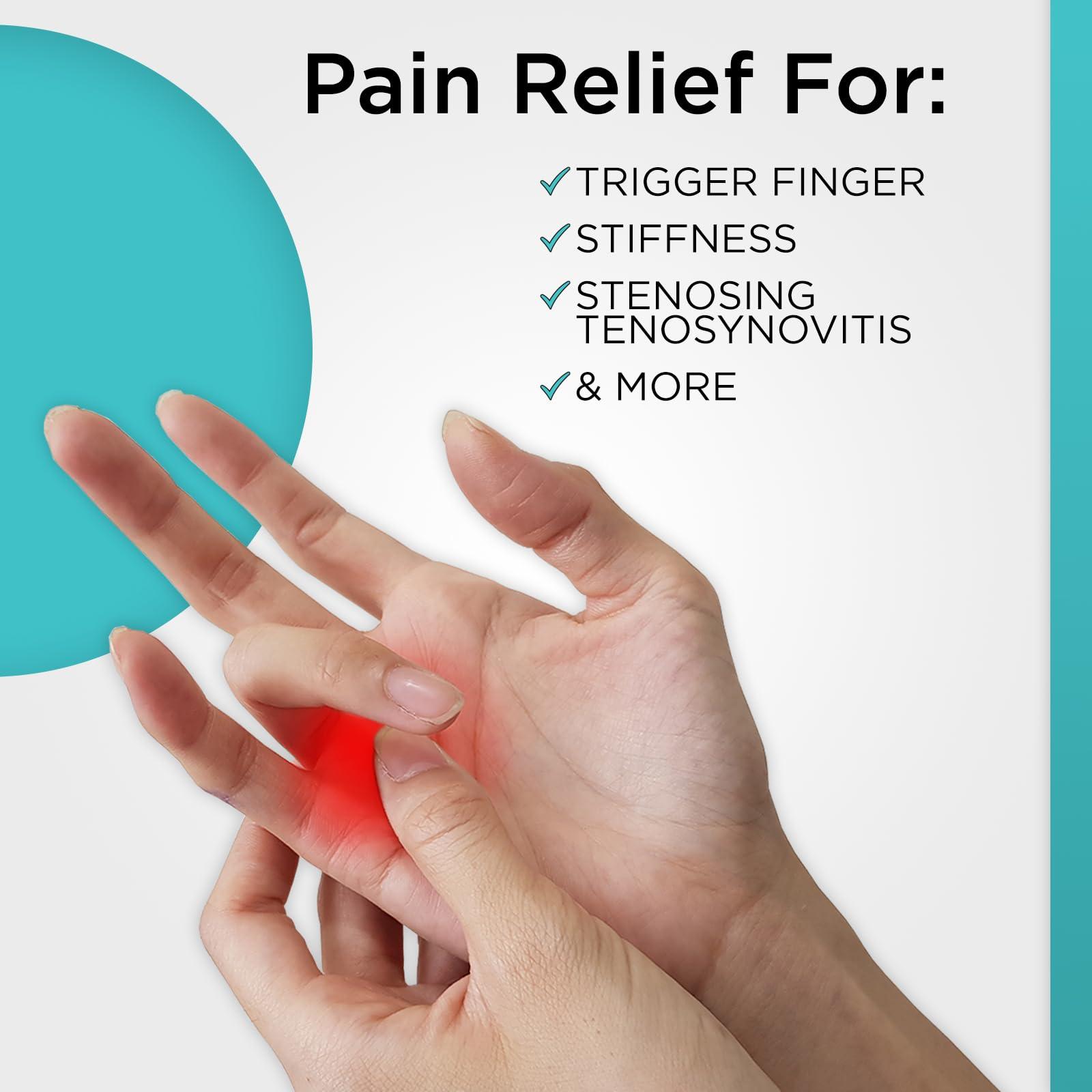 Vive Trigger Finger Splint by Vive - Support Brace for Straightening Curved, Bent, Locked & Stenosing Tenosynovitis Hands - Tendon Release & Pain Relief