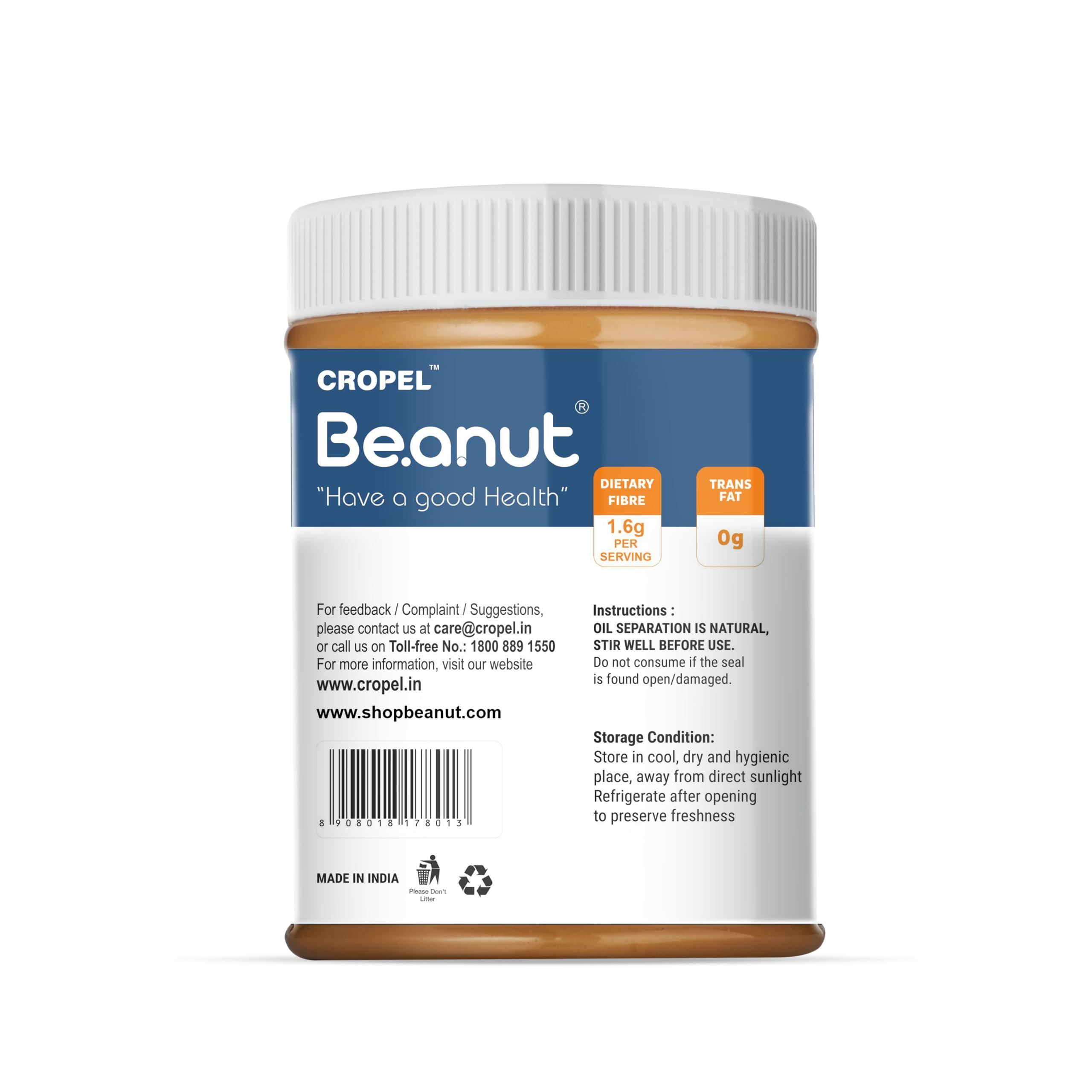 Beanut Beanut Peanut Butter Creamy is a Smart Choice From Real Roasted Pressed Protein, Non GMO, Gluten Free, Vegan And Cholesterol Free Gym, Exercise Daily Energetic-(1kg - Pack of 1)