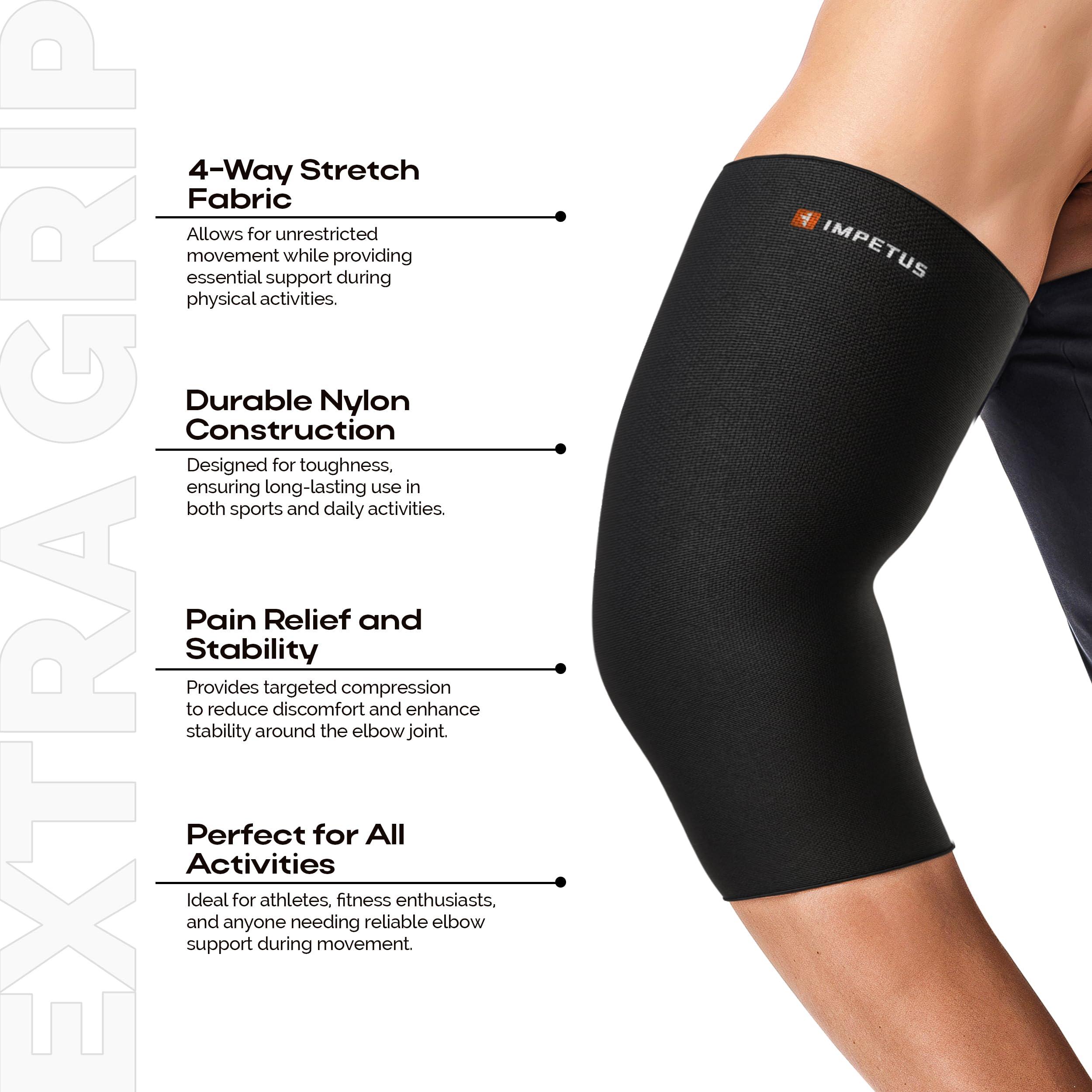 IMPETUS IMPETUS Elbow Support for injury prevention, elbow support for gym, elbow band for pain relief, Tennis Elbow Support For men, arm Sleeves for men sports Elbow Guard Elbow Brace