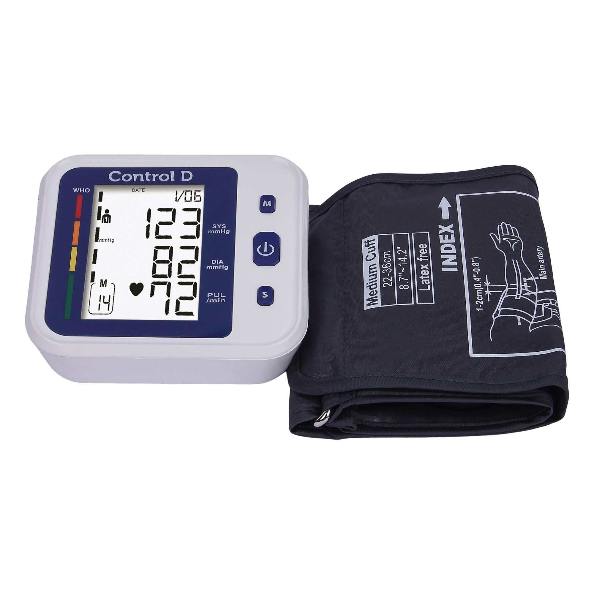 Control D Control D Prime USB Port BP Monitor Automatic Oscillometric Digital Blood Pressure Checking Machine Upper Arm Portable Digital Blood Pressure Monitor BP Machine (White, Blue)