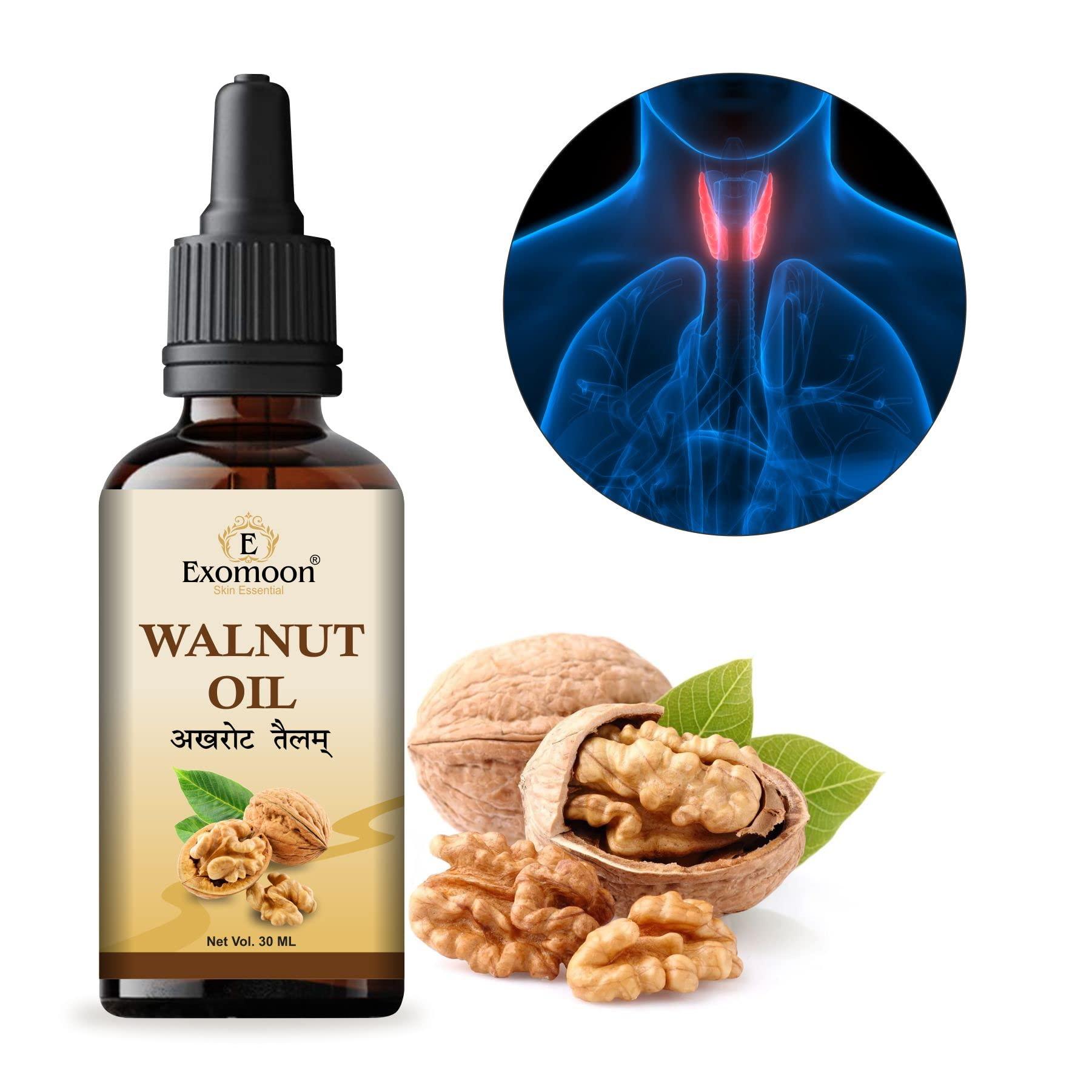 Exomoon Exomoon The Original Thyroid Walnut Oil, 30ml - Cold Pressed, Pure & Natural - for Massage and Aromatherapy (Pack of 3)