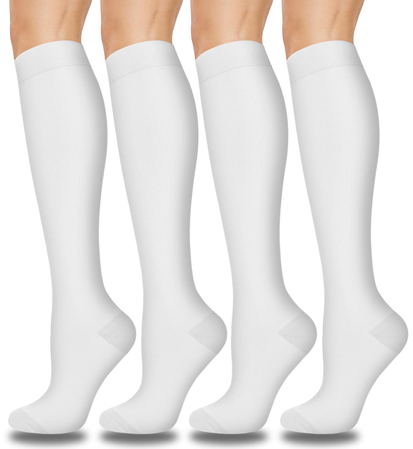 Aoliks Aoliks Compression Socks for Women & Men 4 Pairs,Knee High Support Socks for Nurses Flight Athletic