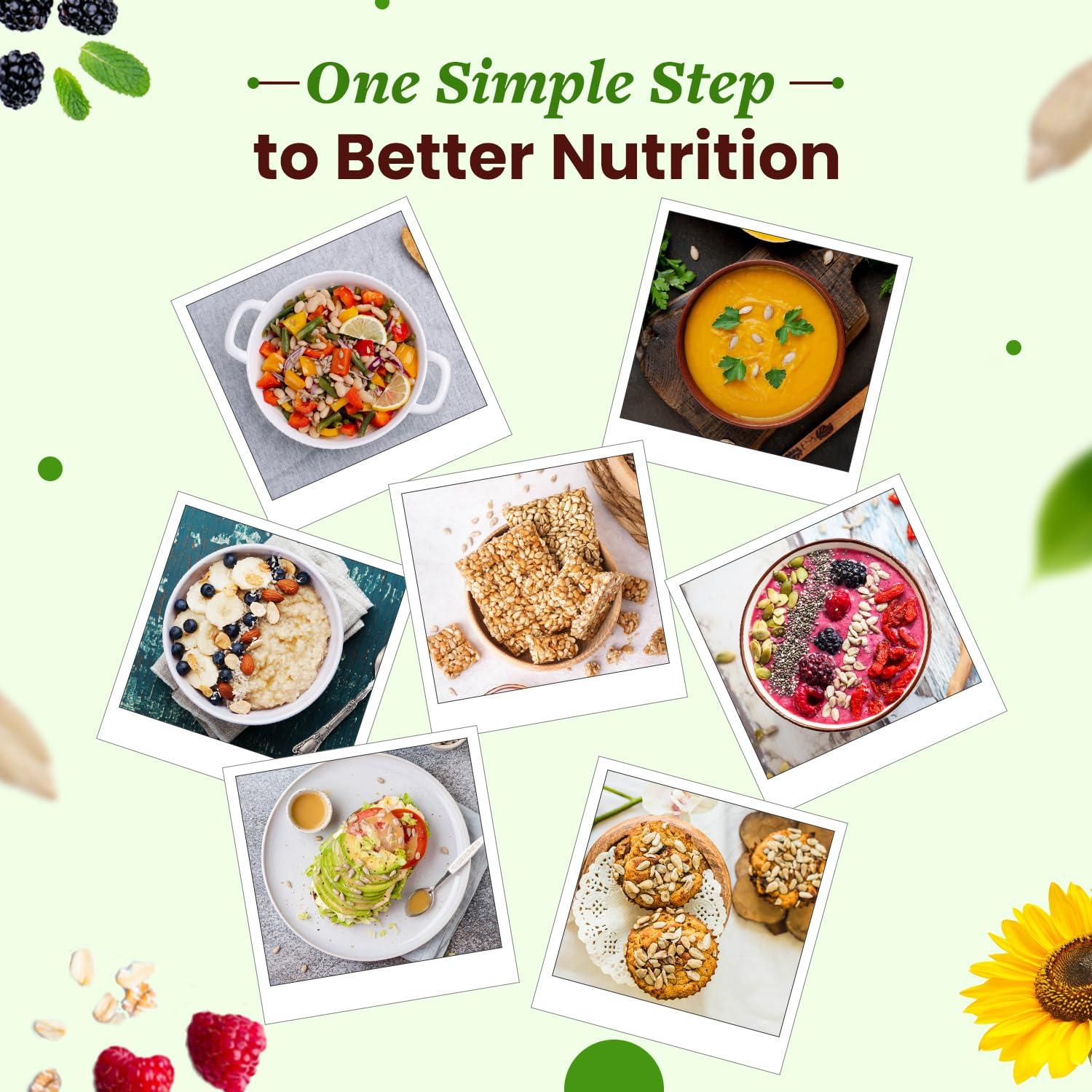 Neuherbs Neuherbs Raw Sunflower Seeds for Eating, Rich in Protein and Fiber : 200 G Pack of 2