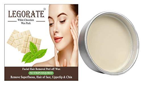 LEGORATE LEGORATE White Chocolate Facial Hair Removal Peel Off Katori Wax, Women (90 Gm) For Face Upper Lips & Chin