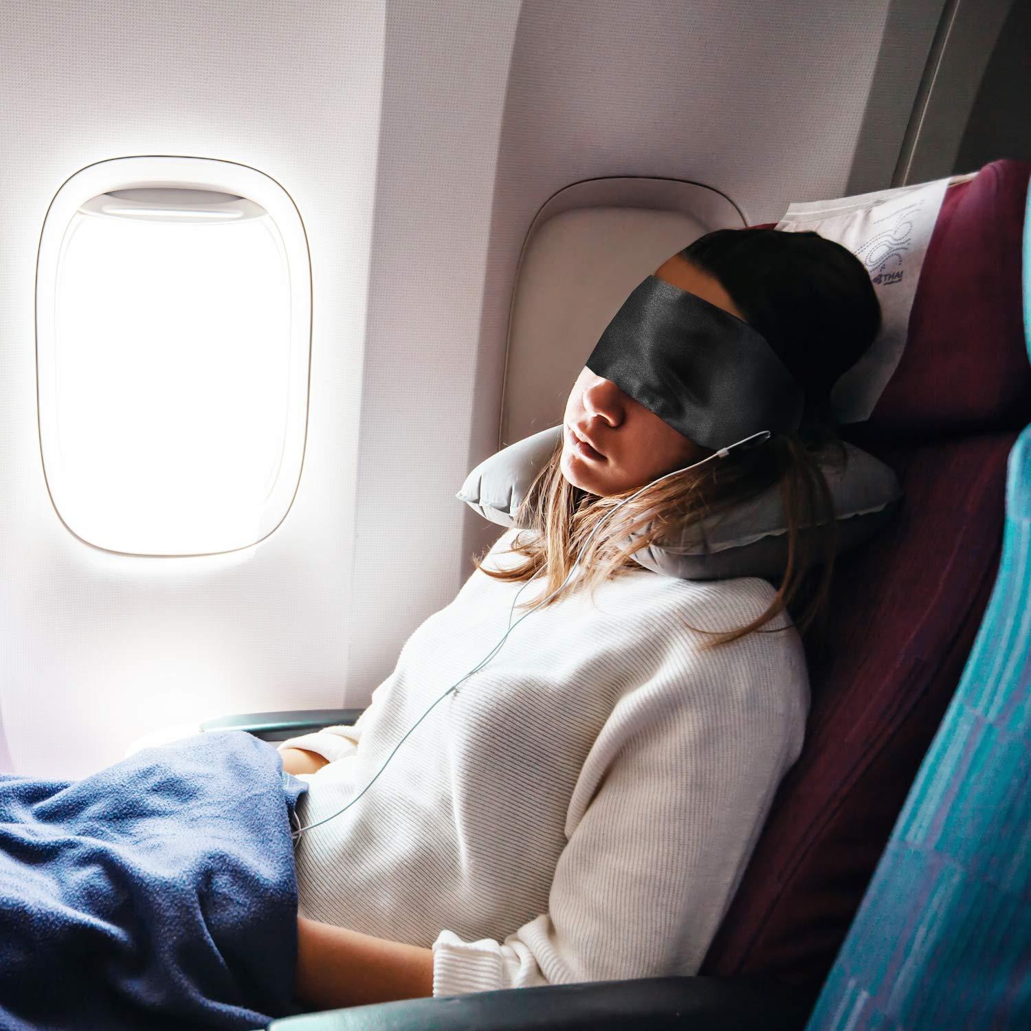 Shappy Shappy 4 Pack Satin Eye Mask Blindfold 150 Cm(Black Rose Red And Black)