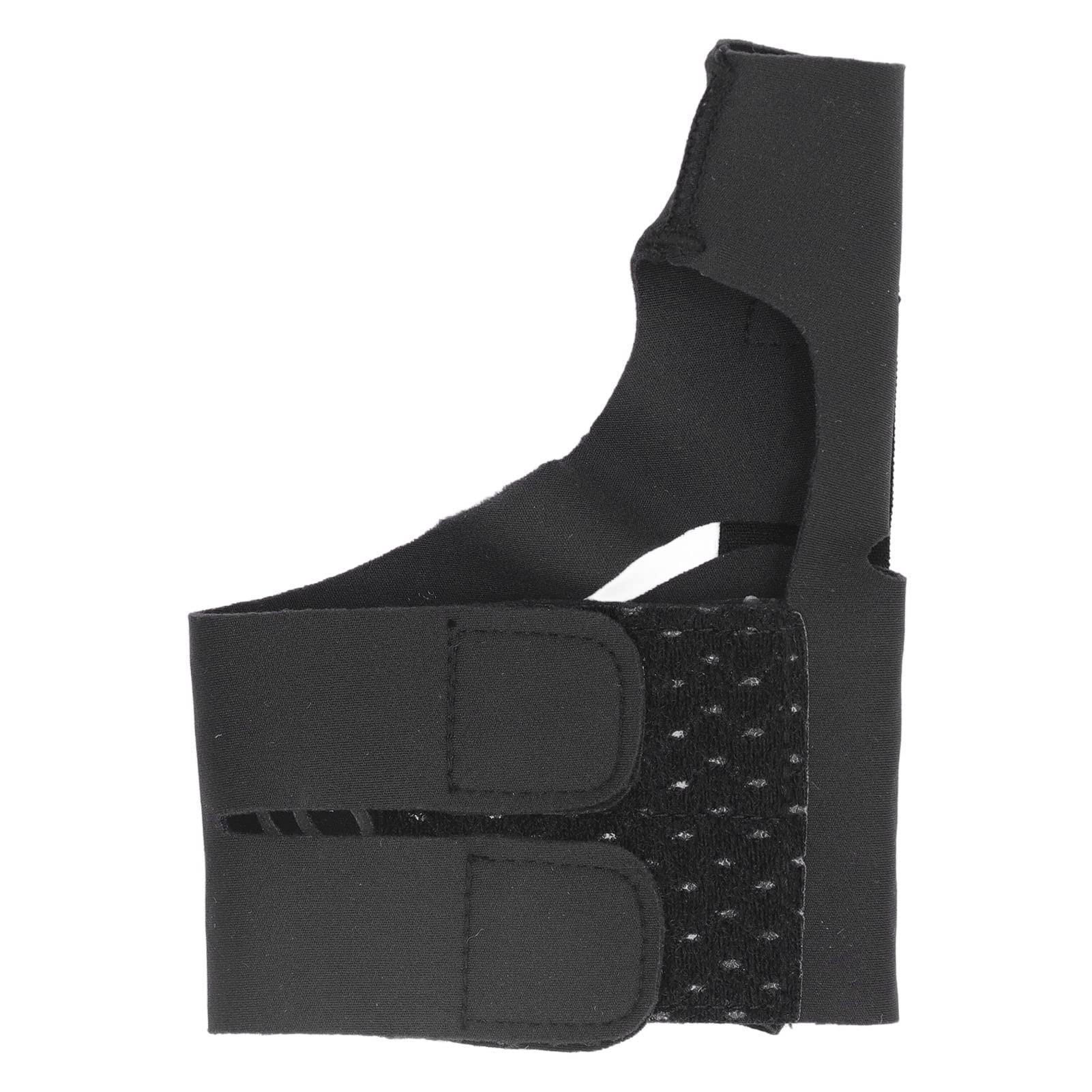 LJCM Thumb Compression Sleeve, Adjustable Fixed Force Elastic Thumb Support Brace Liner Supportive Thin with Hook and Fastener for Sprains (Right Hand S)